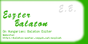 eszter balaton business card